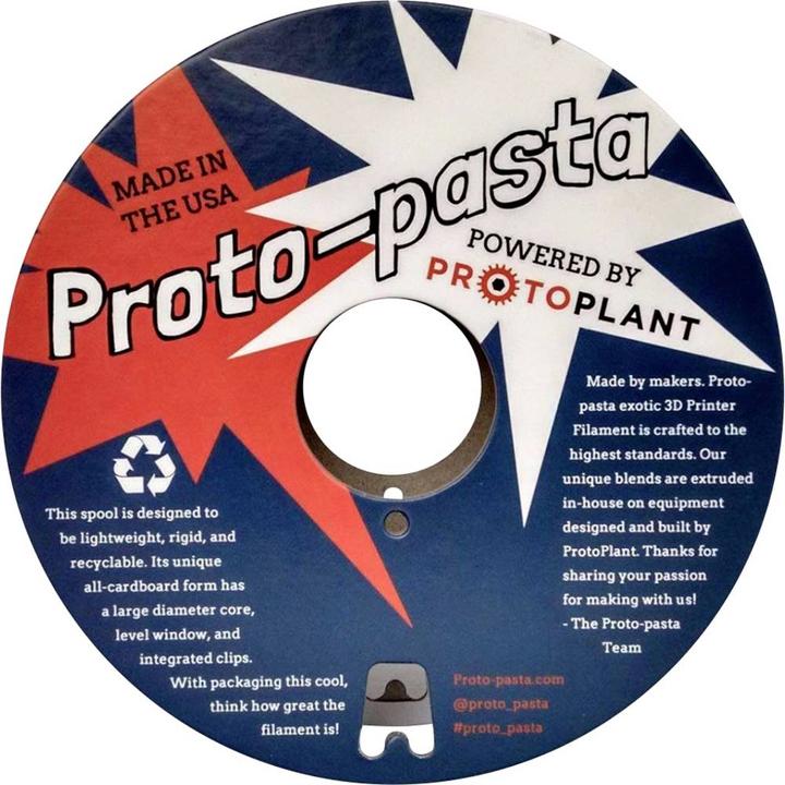Produktbild Proto-pasta PLA mit Carbon Faser (PLA, Carbon, 1.75 mm, 500 g, Grau)