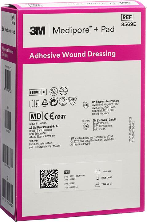 Actual product image 3M 10x15cm Wundkissen 5x10.5cm (25 x)