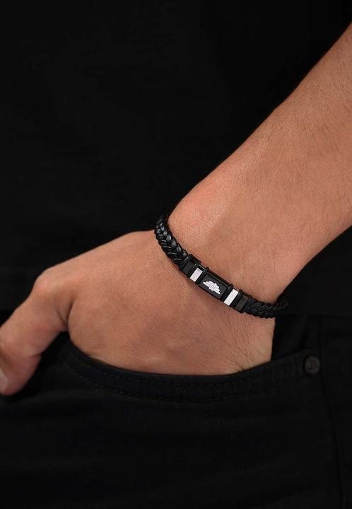 Actual product image Police Wavebreaker (1.10 cm, Stainless steel/leather)