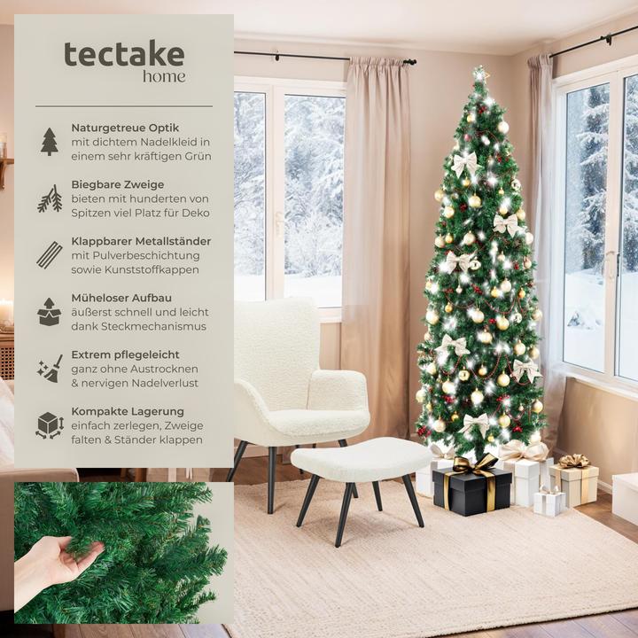 Actual product image tectake Christmas Tree Comet - artificial in green, with dense needles (180 cm)