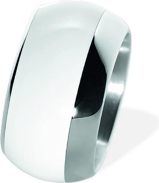 Produktbild Xen Bandring gewölbt mit Keramik weiss 13 mm (51)