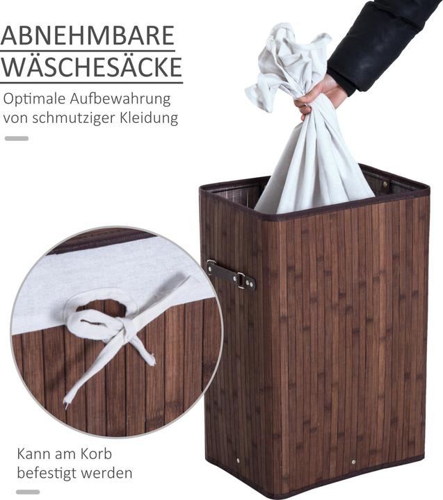Immagine prodotto Homcom Cesto per il bucato con 2 maniglie (72 l)