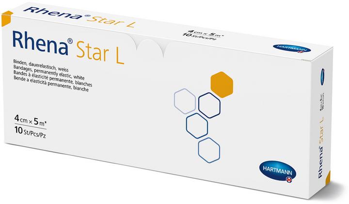 Produktbild Rhena Star L Elastische Binden 4cmx5m weiss