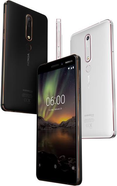 Nokia 6.1 (2018) (32 GB, White Iron, 5.50", Hybrid Dual SIM, 16 Mpx, 4G)