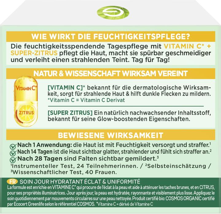 Actual product image Garnier Organic Vitamin C* Glow Moisturizer (50 ml, Day cream)