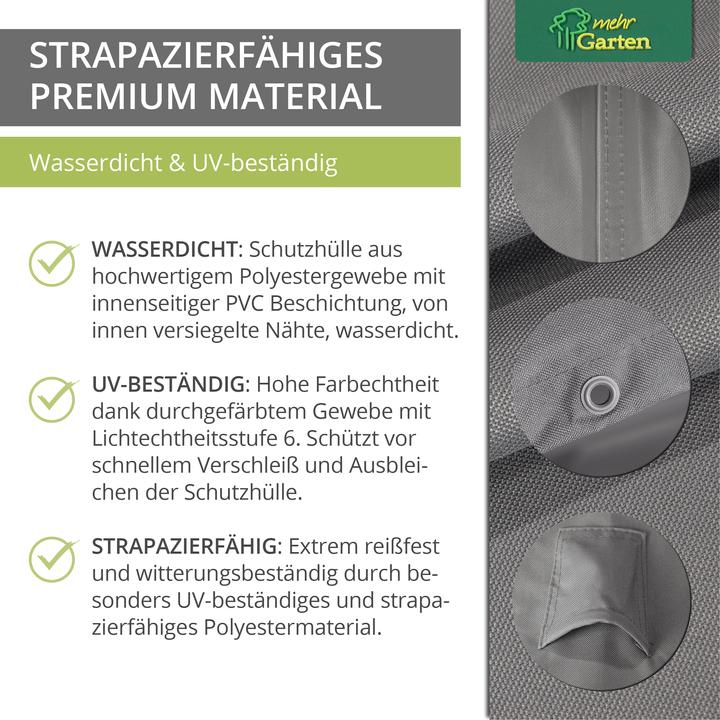 Produktbild Mehr Garten Schutzhülle für rechteckigen Gartentisch | 105 x 105 x 71 cm | Polyester gewebt Oxford