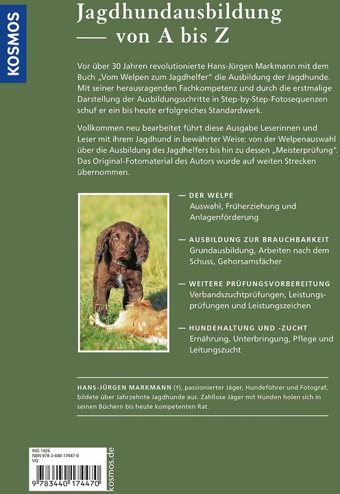 Produktbild Kosmos Vom Welpen zum Jagdhelfer (Deutsch, Hans-Jürgen Markmann, 2023)