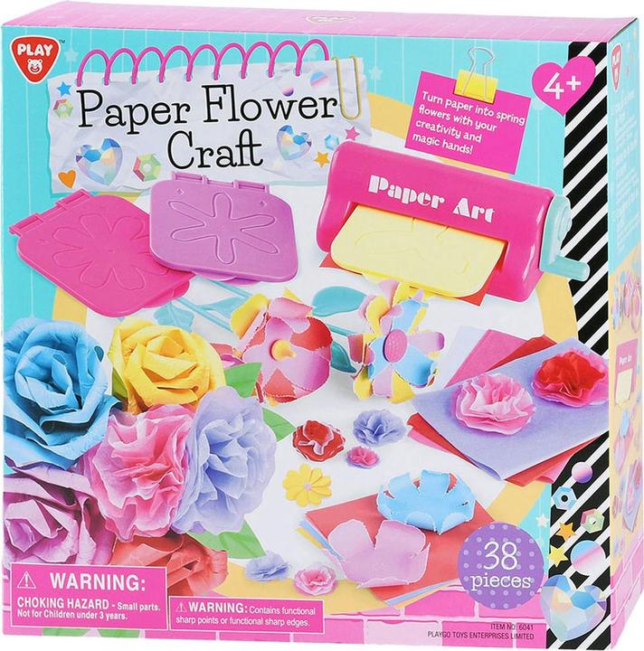 Play Papierblumen-Bastelset, 38-teilig.