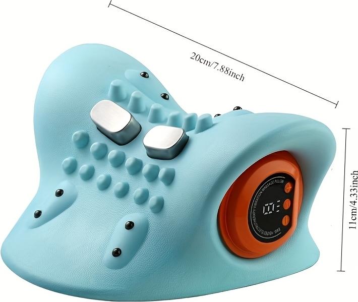 Image du produit PhoneLook Oreiller support de nuque masseur acupression portable rechargeable pour cou et épaules clair