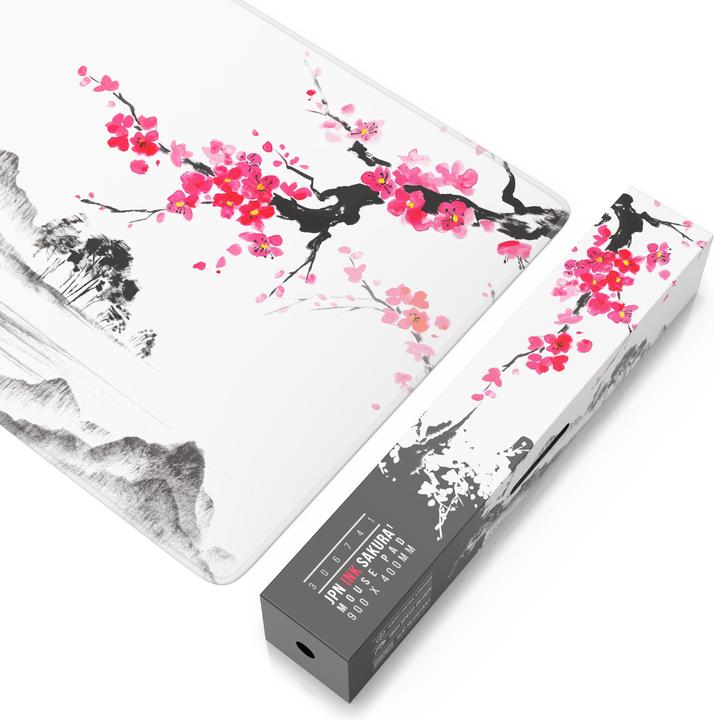 Actual product image Titanwolf Gaming Mouse Pad, 900 x 400mm XXL Speed Gaming Mouse Mat, Mousepad Extra Large Surface, Ink Sakura (XXL)