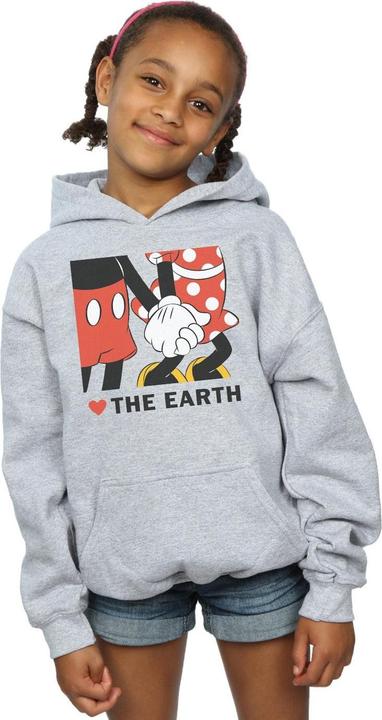 Immagine prodotto Disney Mickey Mouse Heart The Earth Felpa con Cappuccio Ragazze (140, 146)