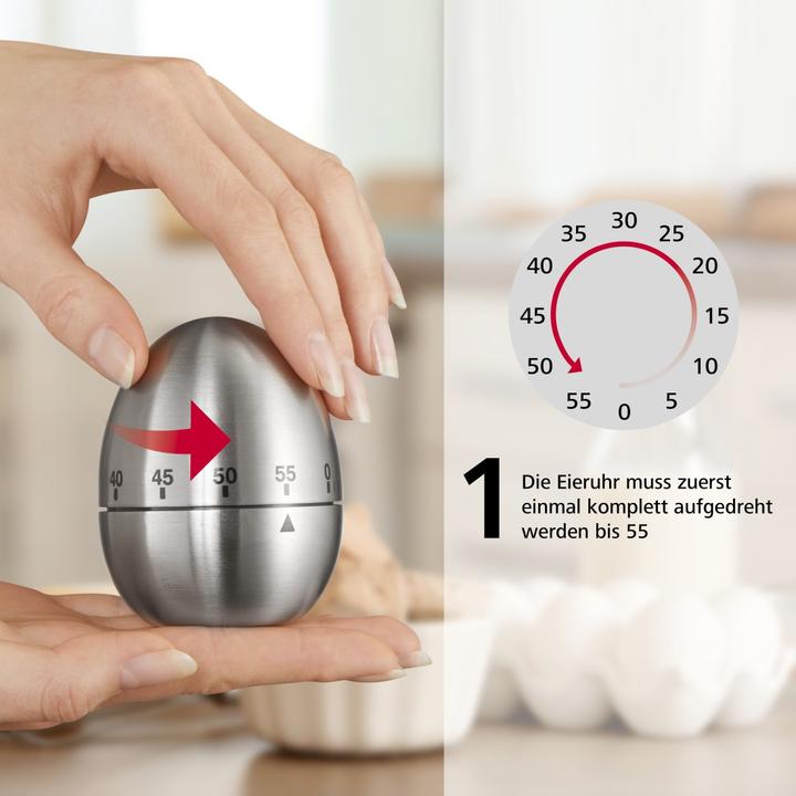 Actual product image Xavax kitchen timer egg timer, stainless steel