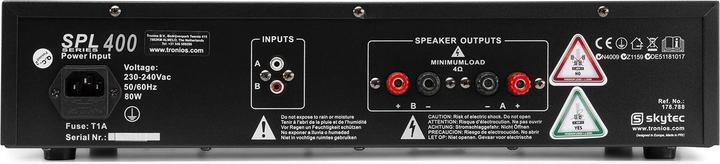 Actual product image Skytec Power Amplifier SPL 400 Black (Final stage)