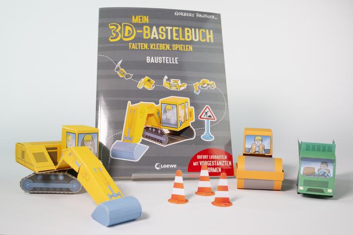 Immagine prodotto Loewe Mein 3D-Bastelbuch - Falten, kleben, spielen - Baustelle (Tedesco, Norbert Pautner, 2024)