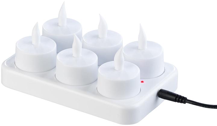 Image du produit Lunartec Bougies à réchaud LED rechargeables avec station de recharge (12 x)