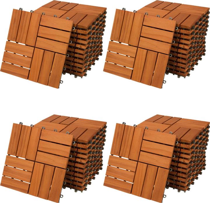 Casaria Piastrella di legno 3m² (44 x, 30 x 30 cm)