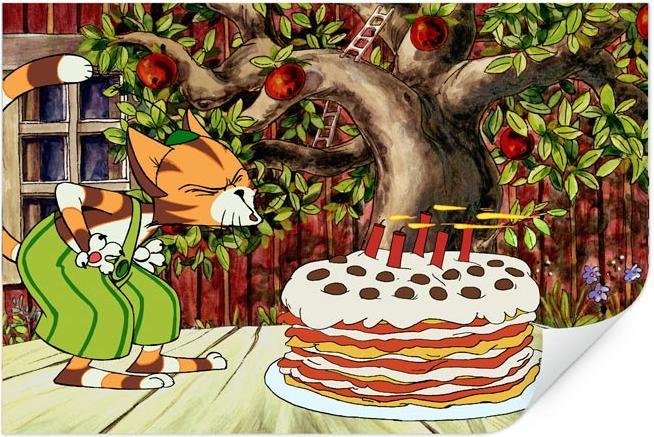 Image du produit Pettersson und Findus Gâteau d'anniversaire (80 x 50 cm)
