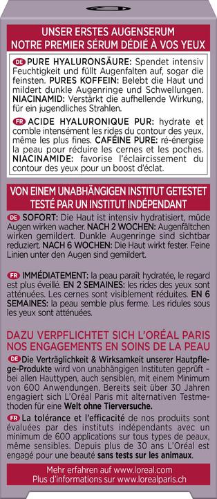 Nutritional values and ingredients L'Oréal Paris Revitalift Filler (Serum, 20 ml)