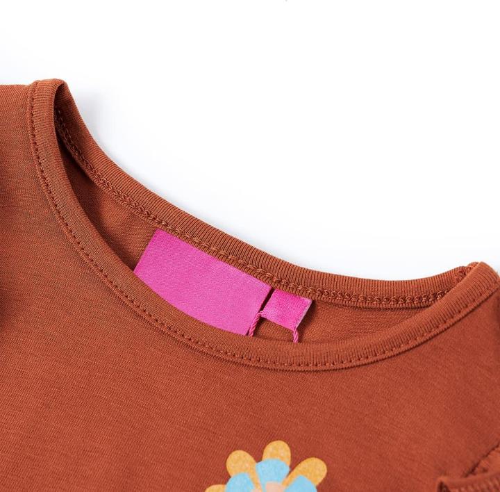 Immagine prodotto VidaXL Camicia da bambino a maniche lunghe Cognac 128,Materiale: 95 % cotone. 5 (128)
