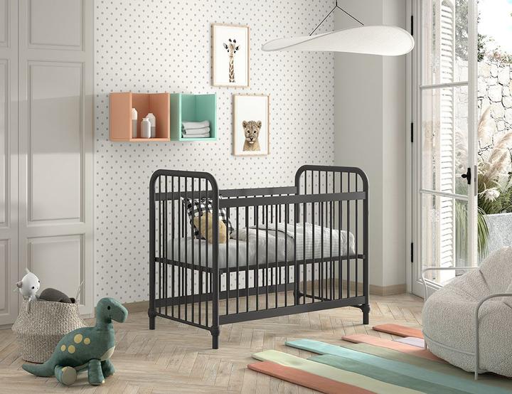 Actual product image Jaxx Bronxx Babybed Matt Black 60X120Cm (60 x 120 cm)