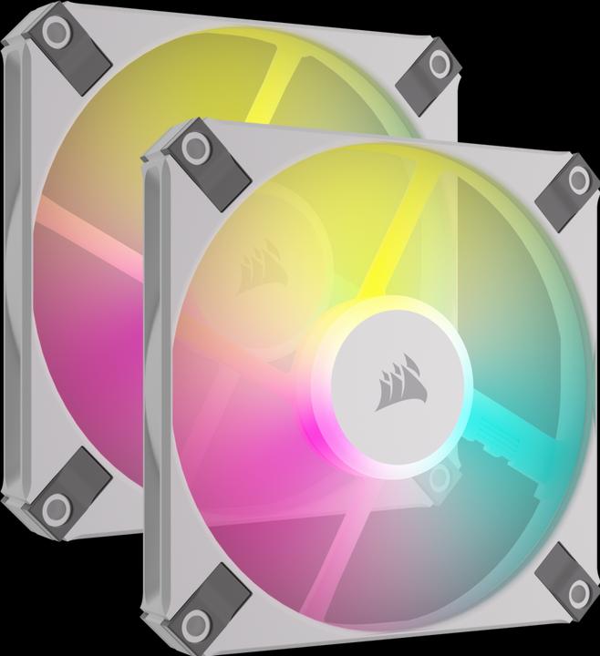 Actual product image Corsair iCUE AF120 RGB Slim 2er wh 120mm CO-9050165-WW (120 mm, 2 x)