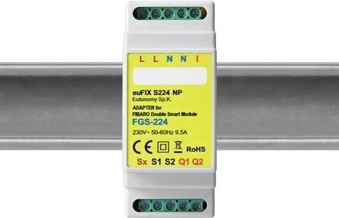 Image du produit Eutonomy euFIX/Adaptateur DIN pour Fibaro FGS-224 Smart Module Double