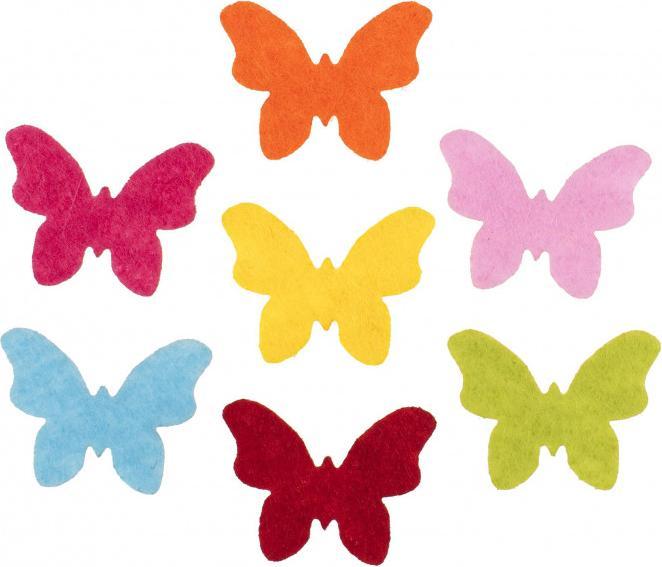 Actual product image Glorex Felt butterflies, 14pcs 3cm