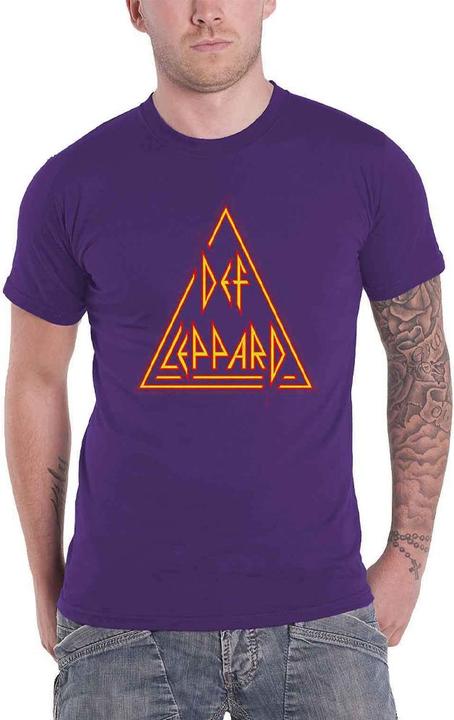 Def Leppard Unisex Adult Classic Triangle Cotton T-Shirt (L)