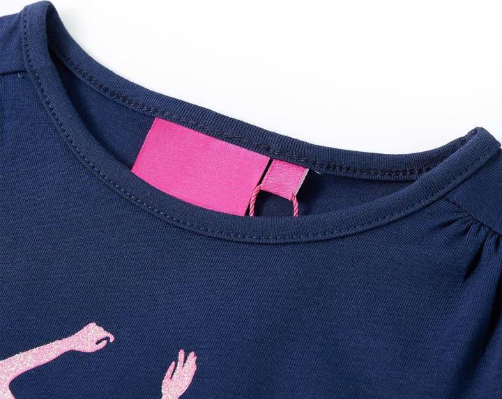 Produktbild VidaXL Kinder-Langarmshirt Marineblau 128,Material: 95 % Baumwolle (128)