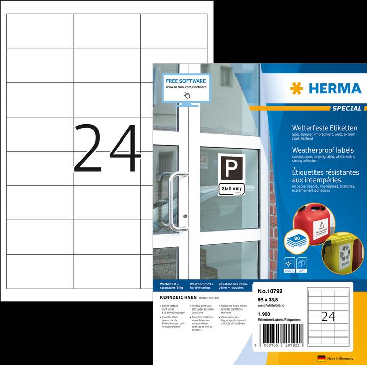 Actual product image HERMA Weatherproof labels A4