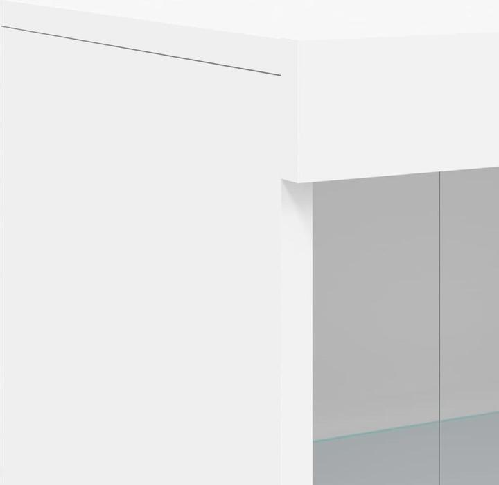 Produktbild VidaXL Beistellschrank mit LED-Leuchten Weiss (60.5 x 37 x 100 cm)