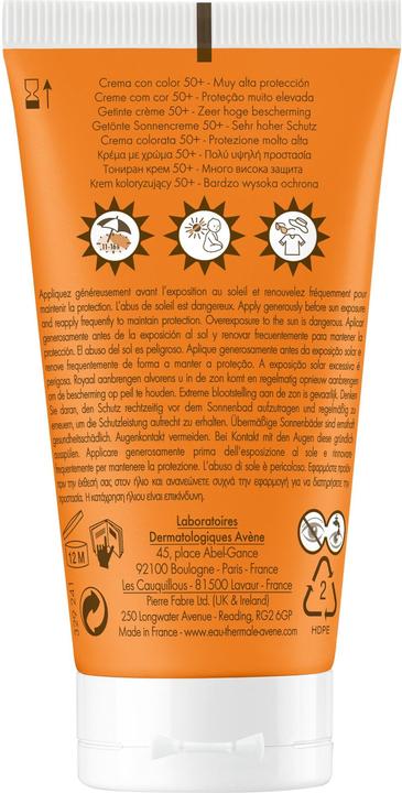 Produktbild Avène Getönte Sonnencreme (Sonnencreme Gesicht, SPF 50, 50 ml, 68 g)