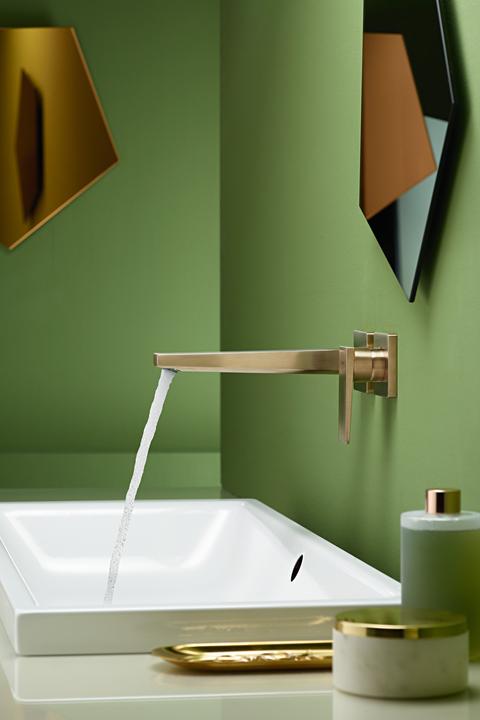Actual product image hansgrohe Metropol single-lever concealed washbasin mixer for wall mounting (brushed bronze)