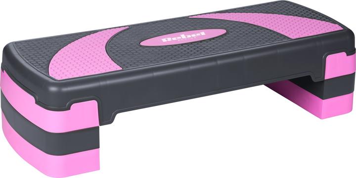 Rebel Step für Aerobic- und Fitnessübungen 3 Stufen grau-lila ACTIVE