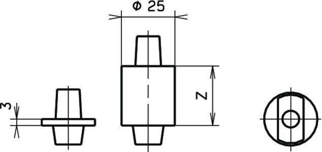 Produktbild Dormakaba Steckachse zu BTS 75V / 80 / 84 (Zimmertür, Eingangstür, Holztür, Balkontür)
