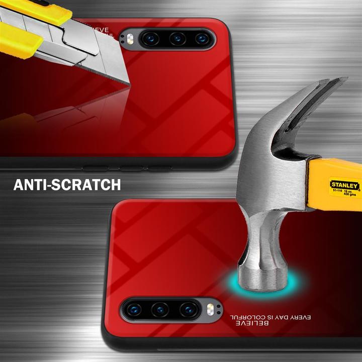 Image du produit Cadorabo Couverture en verre TPU 2 couleurs (Huawei P30)