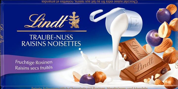 Produktbild Lindt Tafelschokolade Milch Traube Nuss (100 g)