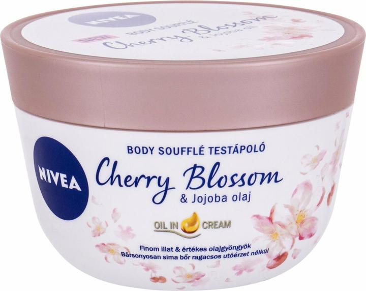 NIVEA Soufflé per il corpo Fiori di ciliegio e olio di jojoba (Olio corpo, 200 ml)