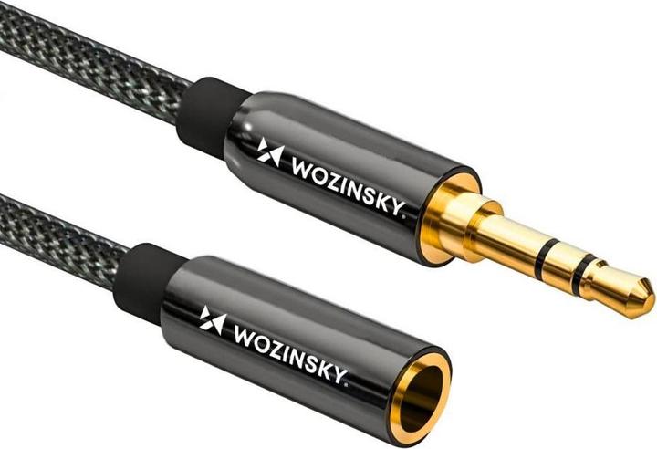 Productafbeelding Wozinsky mini-jack verlengkabel (vrouwelijk-vrouwelijk) AUX verlenging 5 m zwart (5 m)