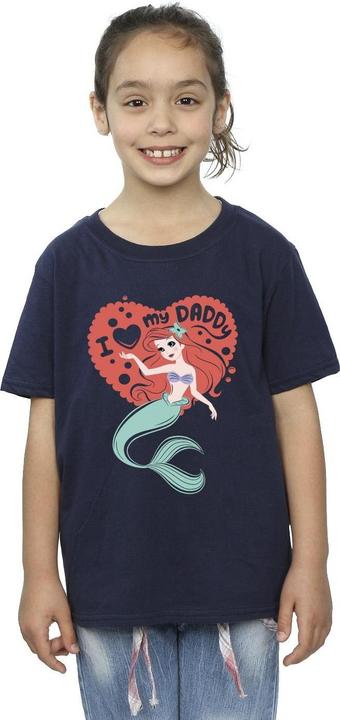 Actual product image Disney Girls The Little Mermaid Love Daddy Cotton T-Shirt (116)