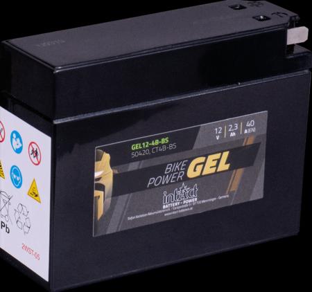 Produktbild Intact GEL12-4B-BS Bike-Power GEL 2,3Ah Rollerbatterie (DIN 50420) YT4B-BS (12 V, 2.30 Ah, 40 A)