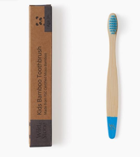Produktbild Wild and Stone Kinder Bambuszahnbürste Blau (Weich, 1 x)