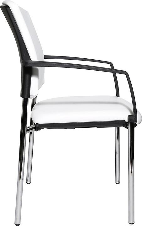 Image du produit Topstar Siège visiteur BtoB 10, piétement 4 pieds, revêtement similicuir, empilable, accoudoirs