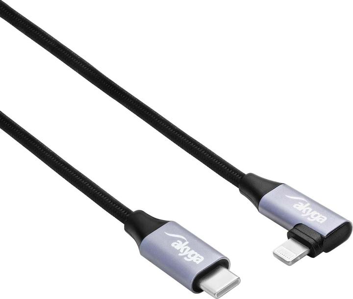 Akyga Cavo USB spina USB-C®, spina Apple Lightning 1 m nero AK-USB-56 (1 m, USB 2.0)