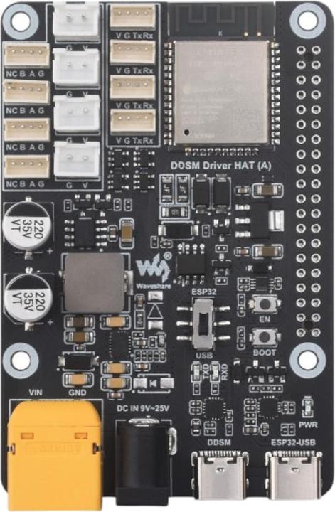 Immagine prodotto WaveShare Driver per servomotore ad azionamento diretto HAT con ESP32