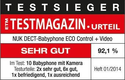 Produktbild NUK Eco Control plus Video (Babyphone mit Kamera, 300 m)