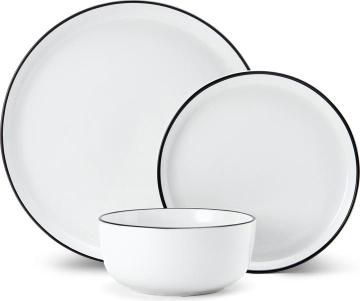 Produktbild Mikasa Limestone 12pc Porcelain Dinner Set, White (12 Stück)