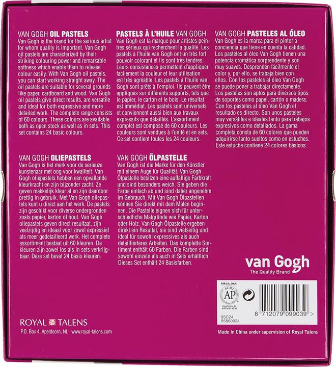 Actual product image Van Gogh Oil pastels (Sorted, 24 x)