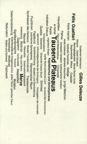 Produktbild Tausend Plateaus (Deutsch, Gilles Deleuze, Günther Rösch, 2010)