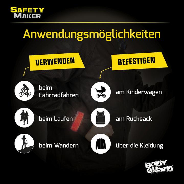 Produktbild SafetyMaker LED Klackband gelb